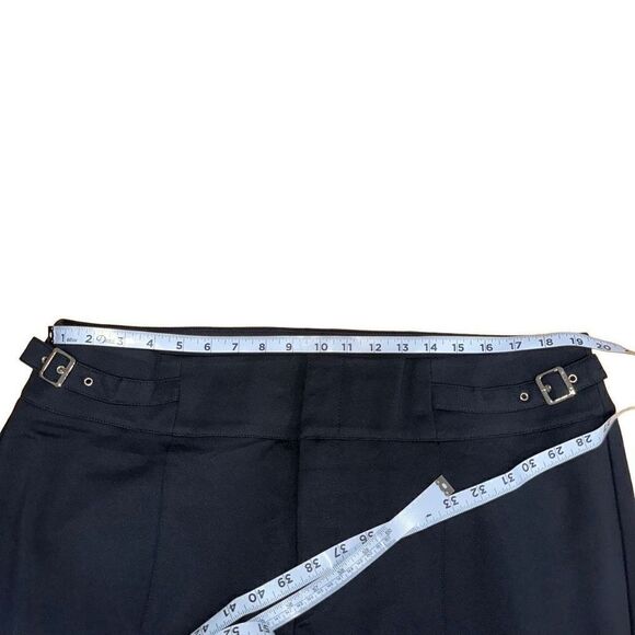 Catherine’s Curvy Collection Womens 1X Black Cropped Trouser Pants w Buckles - Picture 6 of 9